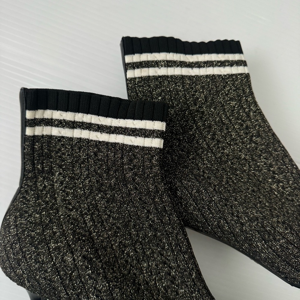 Stuart Weitzman Waverly Sock Knit Ankle Booties Kitten Heel Size 9.5 - Picture 5 of 13